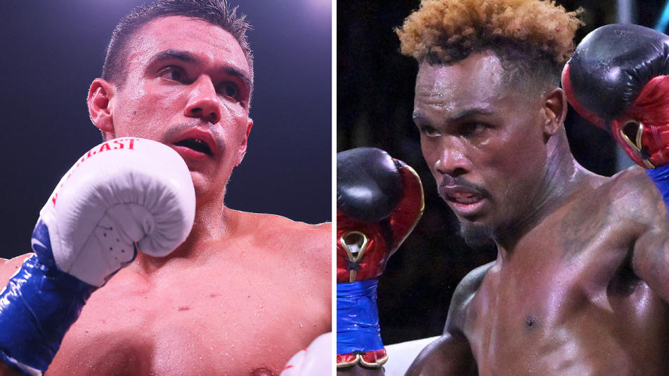 Tim Tszyu has brushed off a brutal taunt from boxing rival Jermell Charlo, confident in his status as the super wlterweight champion's next mandatory challenger. Pictures: Getty Images