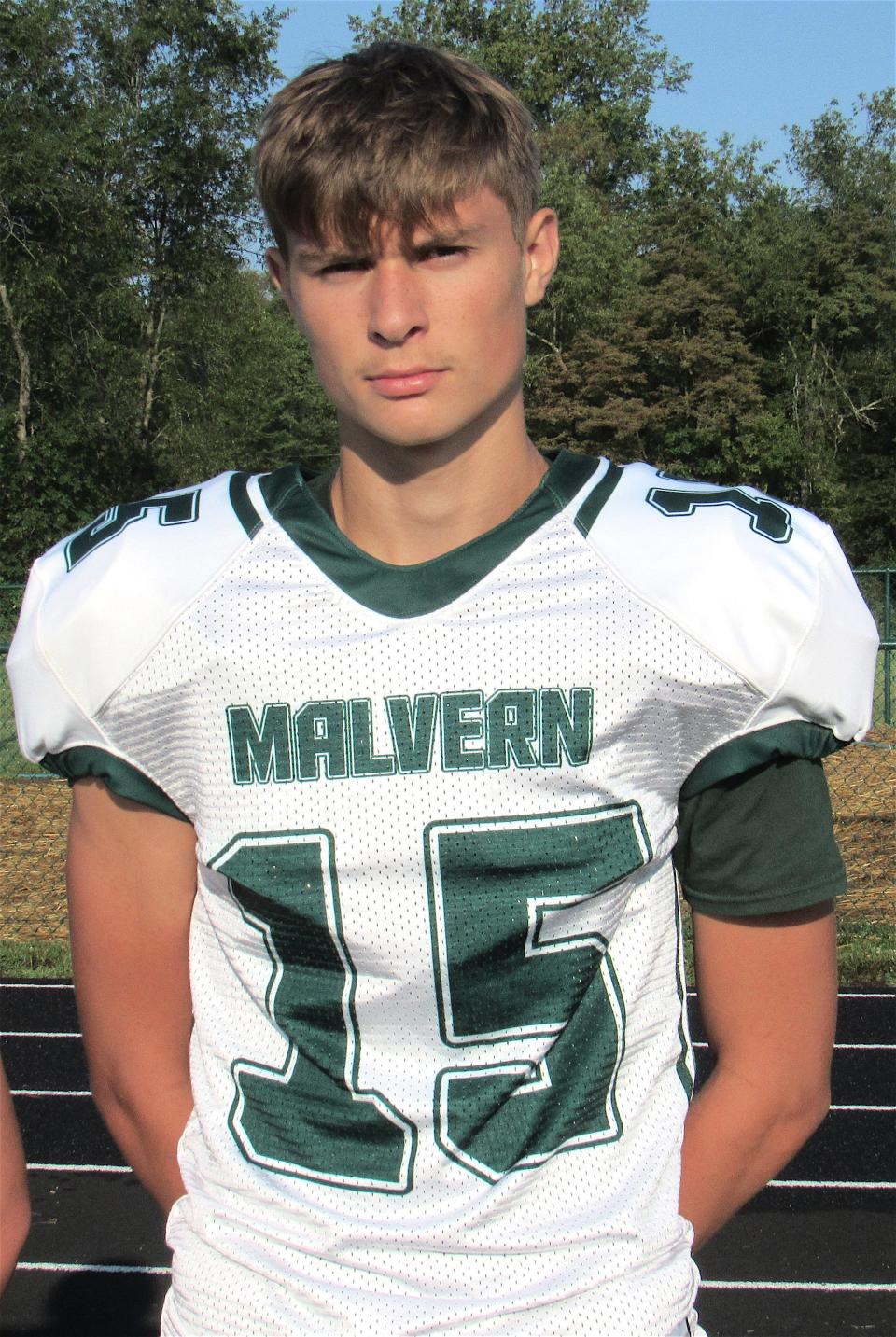 Quarterback Jared Witherow helped lead Malvern back to the playoffs this season.