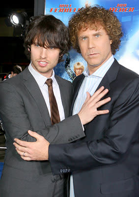 Jon Heder and Will Ferrell at the Los Angeles premiere of DreamWorks Pictures' Blades of Glory