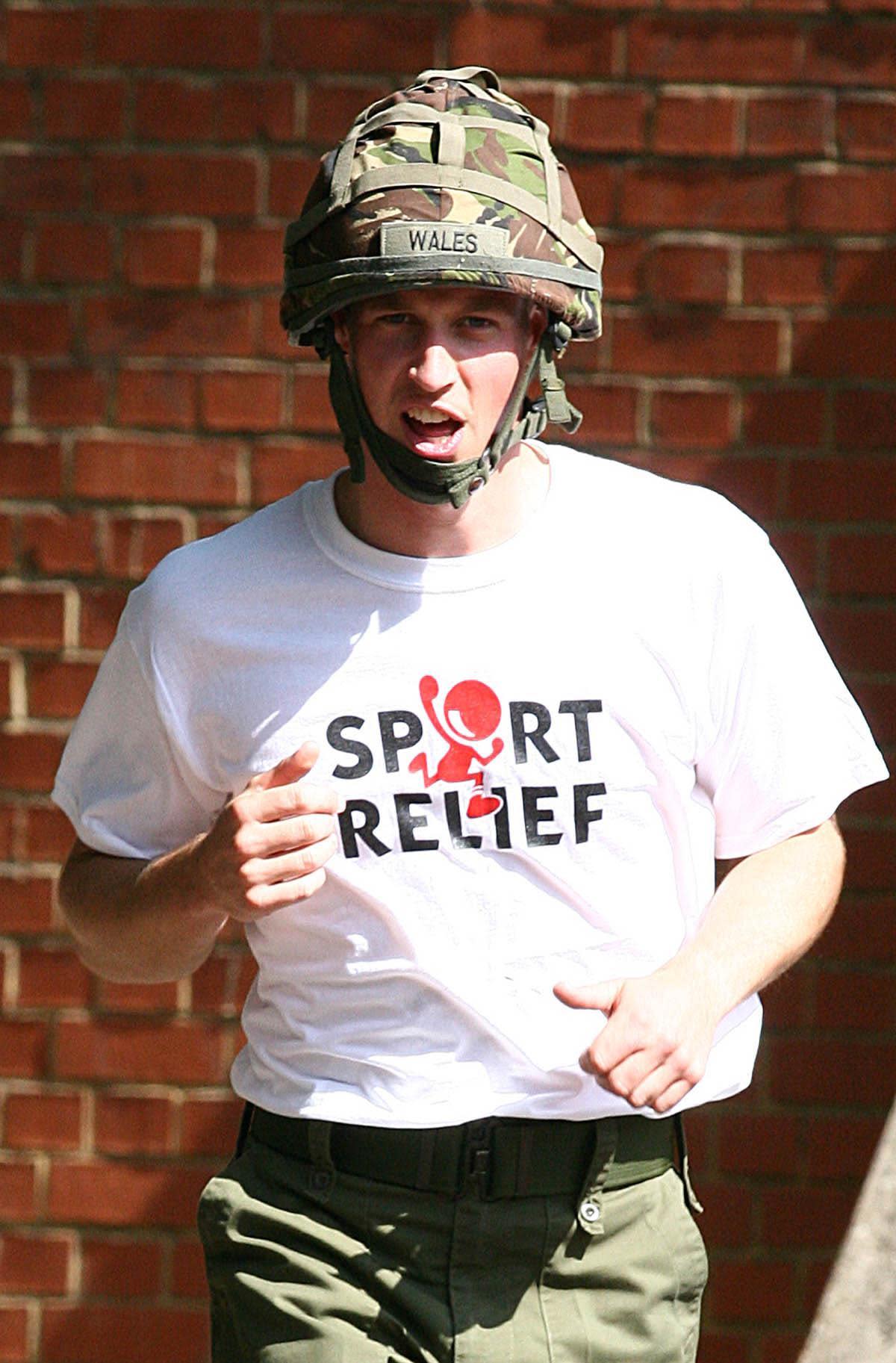 Prince William during a Sport Relief mile run in 2006 