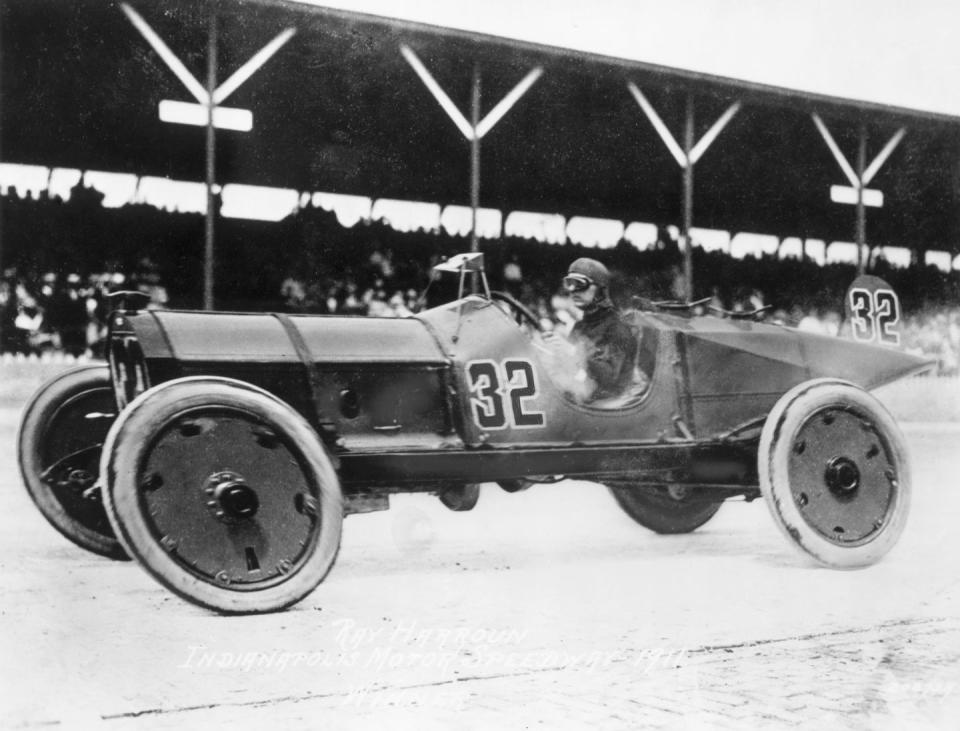 racer winning first indy speedway race