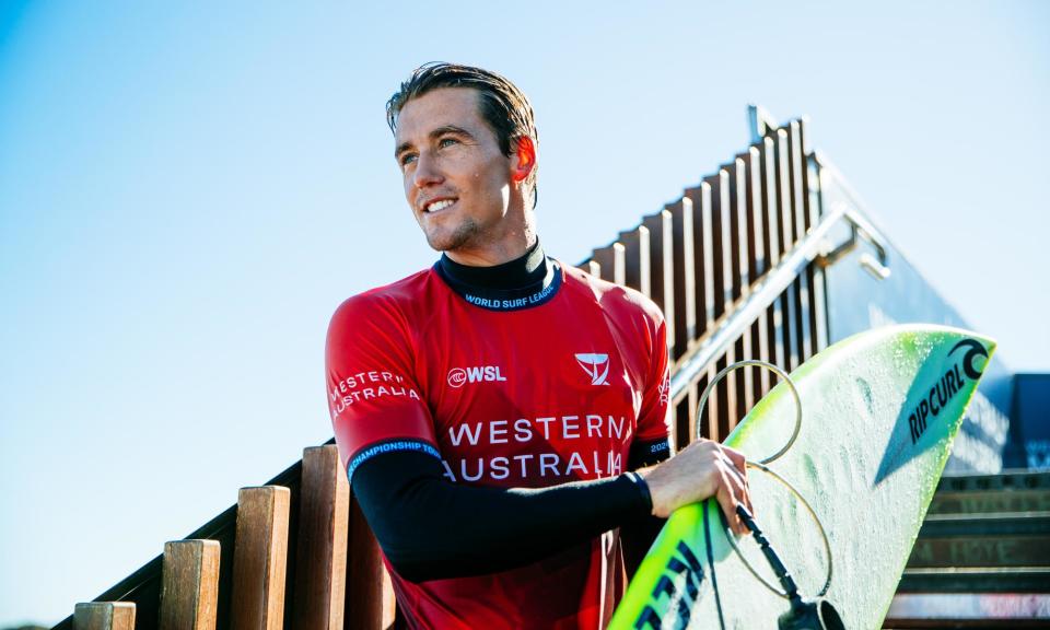 <span>George Pittar at the Margaret River Pro last month. The Australian is hoping to win a place on next year’s WSL Championship Tour.</span><span>Photograph: Aaron Hughes/World Surf League/Getty Images</span>