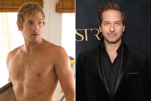 <p>Warner Bros Digital/Spondoolie Prods/Rob Thomas Prods/Kobal/Shutterstock; Monica Schipper/Getty</p> Ryan Hansen in 'Veronica Mars' in 2014 and in 2024