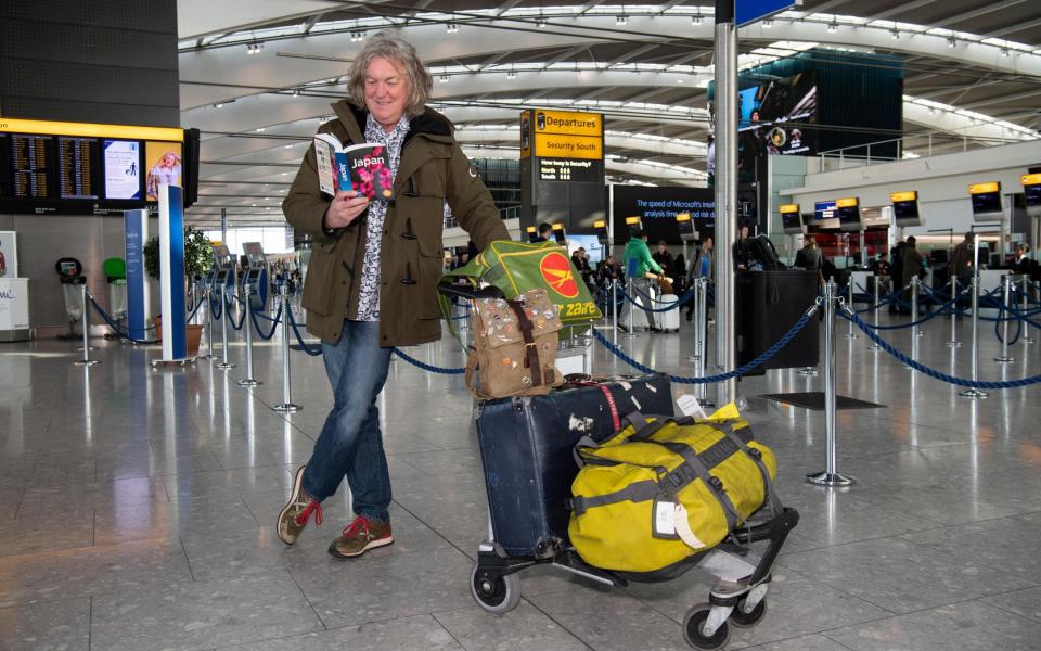 James May waiting at an airport