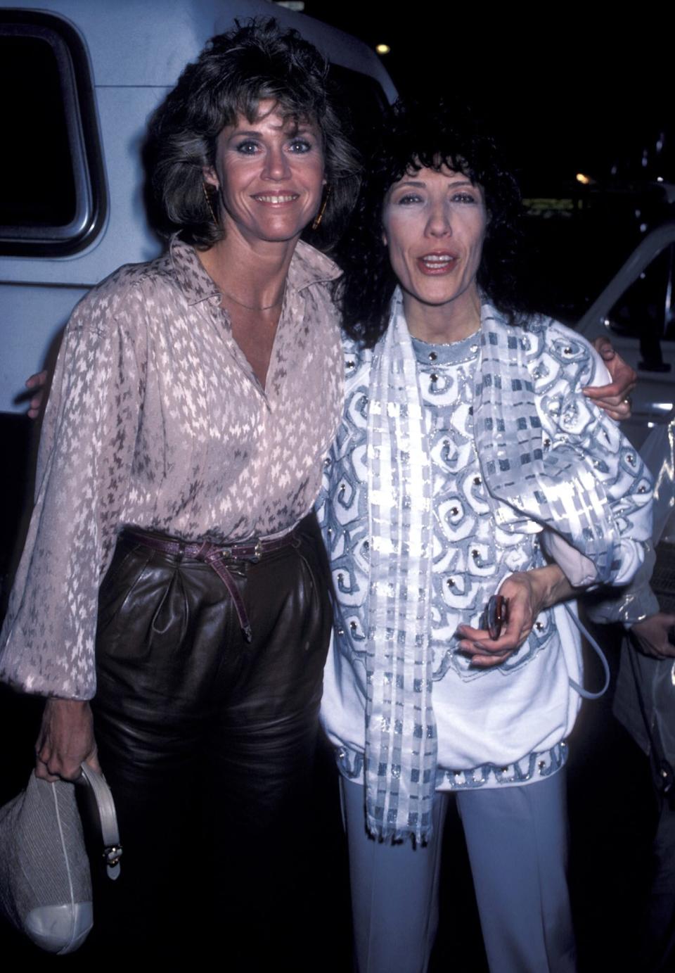 Jane Fonda and Lily Tomlin during Screening of Search for Signs - June 23, 1986 at Plymouth Theater in New York City