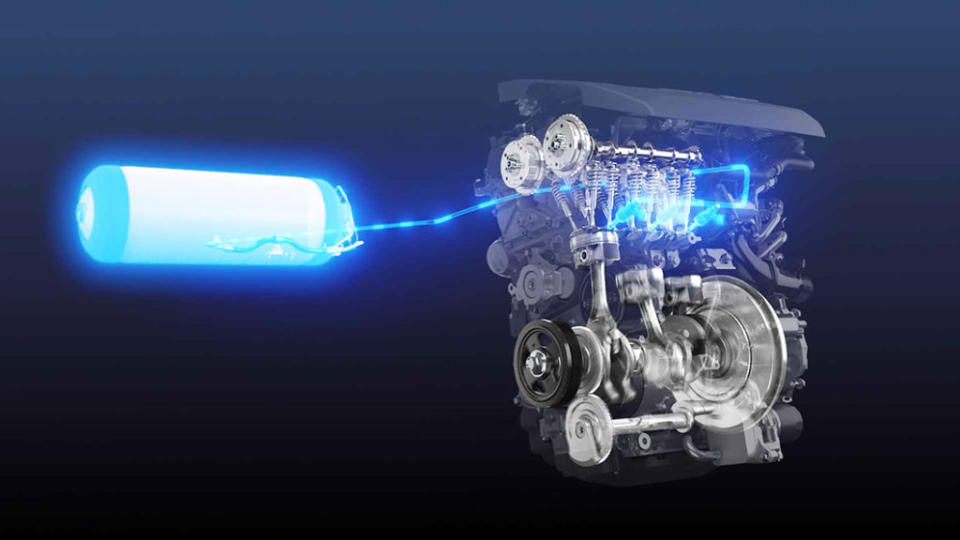 豐田針對1.6升渦輪三缸引擎修改純氫燃料供應及噴射系統，運轉時二氧化碳零排放量基本為零，可作為電動車以外的綠能選項。(圖片來源/ Toyota)