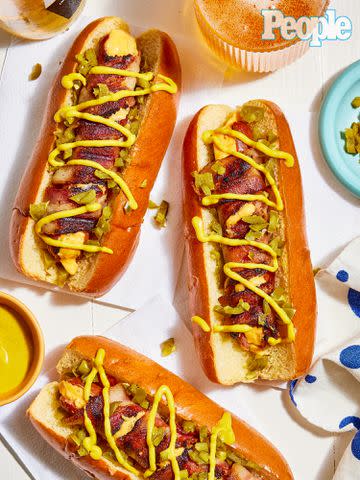 Jennifer Causey Anne Burrell's Cheese-Stuffed Bacon-Wrapped Hot Dogs