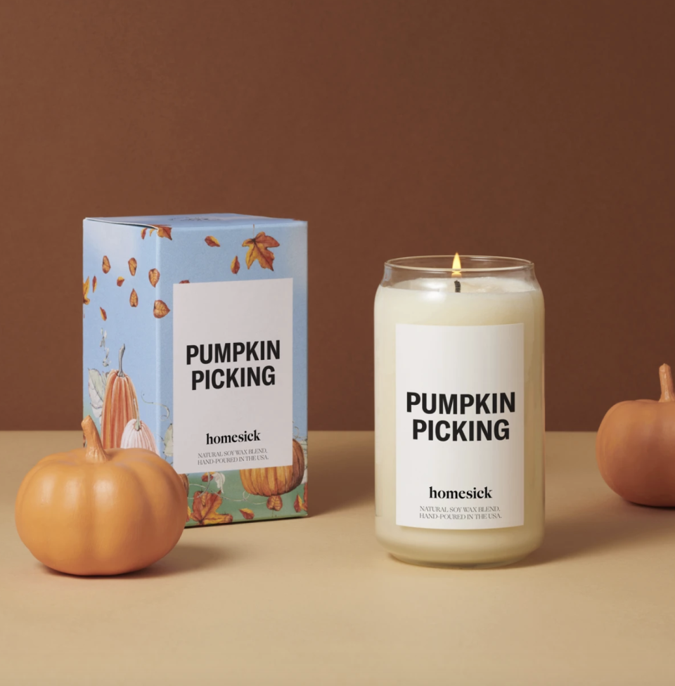 <p><a href="https://go.redirectingat.com?id=74968X1596630&url=https%3A%2F%2Fhomesick.com%2Fproducts%2Fpumpkin-picking-candle&sref=https%3A%2F%2Fwww.thepioneerwoman.com%2Fholidays-celebrations%2Fg32408286%2Fhalloween-candles%2F" rel="nofollow noopener" target="_blank" data-ylk="slk:Shop Now;elm:context_link;itc:0;sec:content-canvas" class="link ">Shop Now</a></p><p>Pumpkin Picking Candle</p><p>$34.00</p><p>homesick.com</p><span class="copyright">Homesick </span>