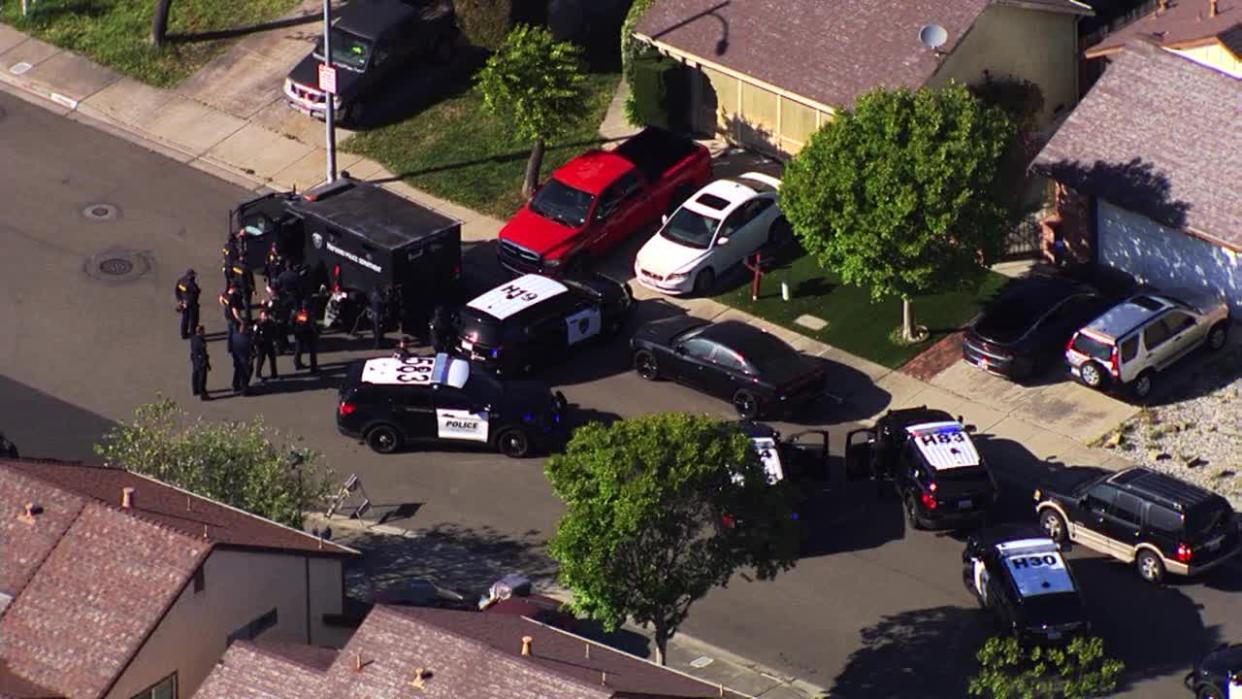 <div>SkyFOX over a home in Hayward where police say a person of interest has entered a home that is not theirs.</div>