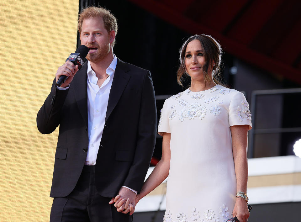 <p>The Sussexes spoke together on stage at the Global Citizen Live concert in Central Park in September, stressing the dire need for COVID-19 vaccine equity. The outing was their first joint public appearance since their daughter <a href="https://people.com/royals/lilibet-diana/" rel="nofollow noopener" target="_blank" data-ylk="slk:Lilibet Diana;elm:context_link;itc:0;sec:content-canvas" class="link ">Lilibet Diana</a> was born in June.</p>