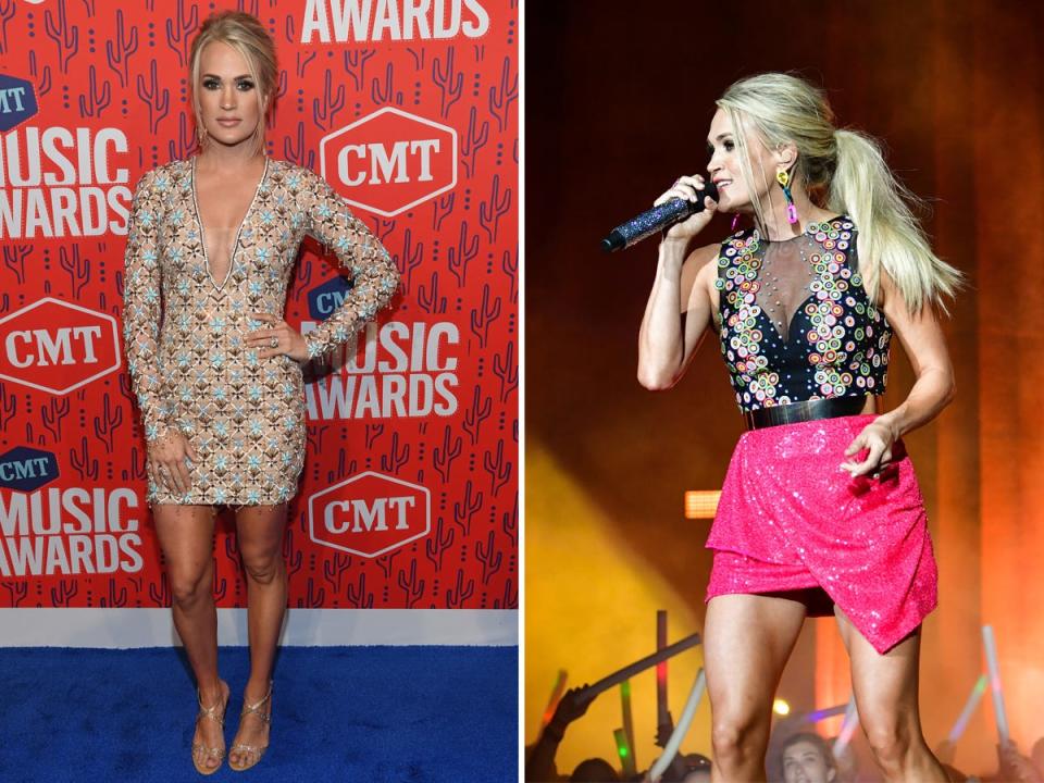 Carrie Underwood attends the 2019 CMT Music Awards.