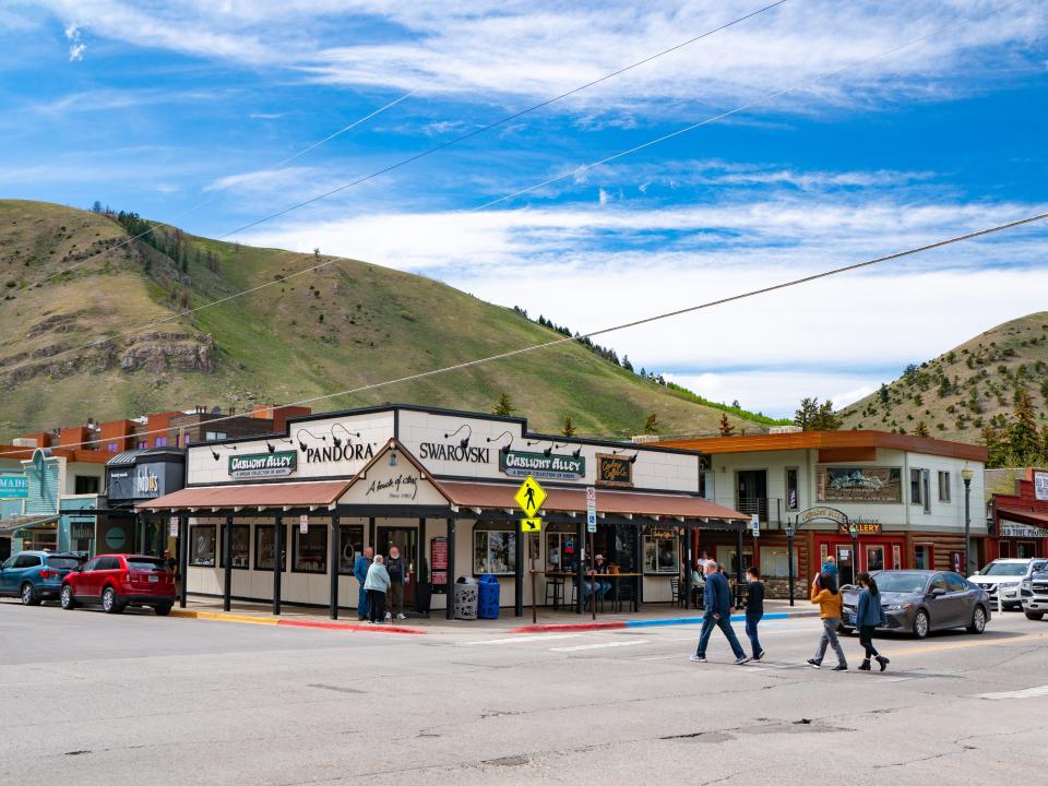 The Pandora and Swarovski Crystal store in Jackson Hole, gateway to the Grand Teton National Park on May 28, 2021.