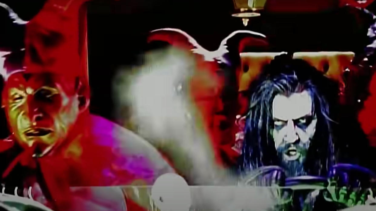  A screenshot of Rob Zombie's Dragula music video. 