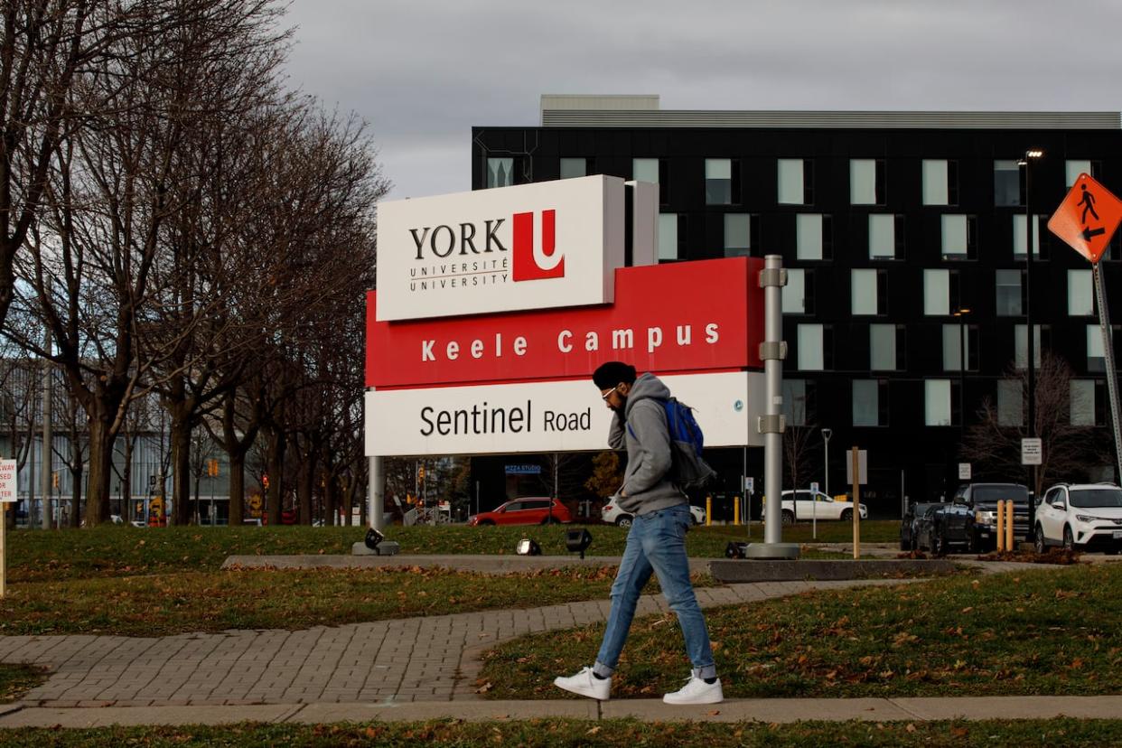 An education worker strike at York University hits its seventh week, as some final exams begin.  (Evan Mitsui/CBC - image credit)