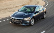 <p>Although the <a href="https://www.caranddriver.com/honda/insight" rel="nofollow noopener" target="_blank" data-ylk="slk:Honda Insight;elm:context_link;itc:0;sec:content-canvas" class="link ">Honda Insight</a> is Civic-like in size, it scored higher overall than the bigger Accord IIHS testing, as every Insight comes standard with LED low- and high-beam headlights. The compact hybrid sedan scored Good or Superior across every IIHS test, with a Good+ rating for easy-to-us child-seat anchors. All models meet qualifications for the agencies' awards, so buyers don't have to pay extra for an option package to enjoy the safety and security the Insight provides. We lived with a 2019 Insight for <a href="https://www.caranddriver.com/reviews/a26287347/2019-honda-insight-reliability-maintenance/" rel="nofollow noopener" target="_blank" data-ylk="slk:40,000 miles during a long-term road test;elm:context_link;itc:0;sec:content-canvas" class="link ">40,000 miles during a long-term road test</a>.</p><p><a class="link " href="https://www.caranddriver.com/reviews/a26287347/2019-honda-insight-reliability-maintenance/" rel="nofollow noopener" target="_blank" data-ylk="slk:INSIGHT TESTED;elm:context_link;itc:0;sec:content-canvas">INSIGHT TESTED</a> | <a class="link " href="https://www.caranddriver.com/honda/insight" rel="nofollow noopener" target="_blank" data-ylk="slk:INSIGHT INFO;elm:context_link;itc:0;sec:content-canvas">INSIGHT INFO</a> | <a class="link " href="https://www.caranddriver.com/honda/insight/specs" rel="nofollow noopener" target="_blank" data-ylk="slk:INSIGHT SPECS;elm:context_link;itc:0;sec:content-canvas">INSIGHT SPECS</a></p>