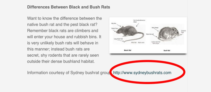 The photo shows a screenshot from an Australian website which used the City of Sydney fact sheet as a source of information.
