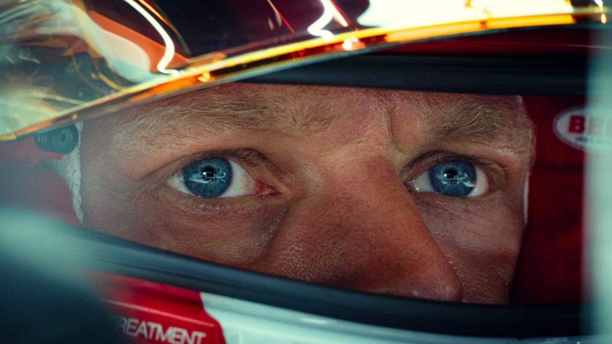  A closeup of a driver on Formula 1: Drive to Survive season 6. 