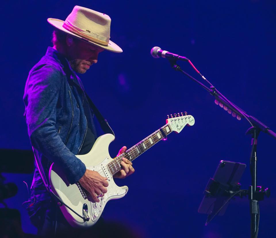 Kenny Wayne Shepherd performs with The Jim Irsay Band during the Colts Kickoff Concert on Friday, Sept. 8, 2023 at Lucas Oil Stadium in Indianapolis.