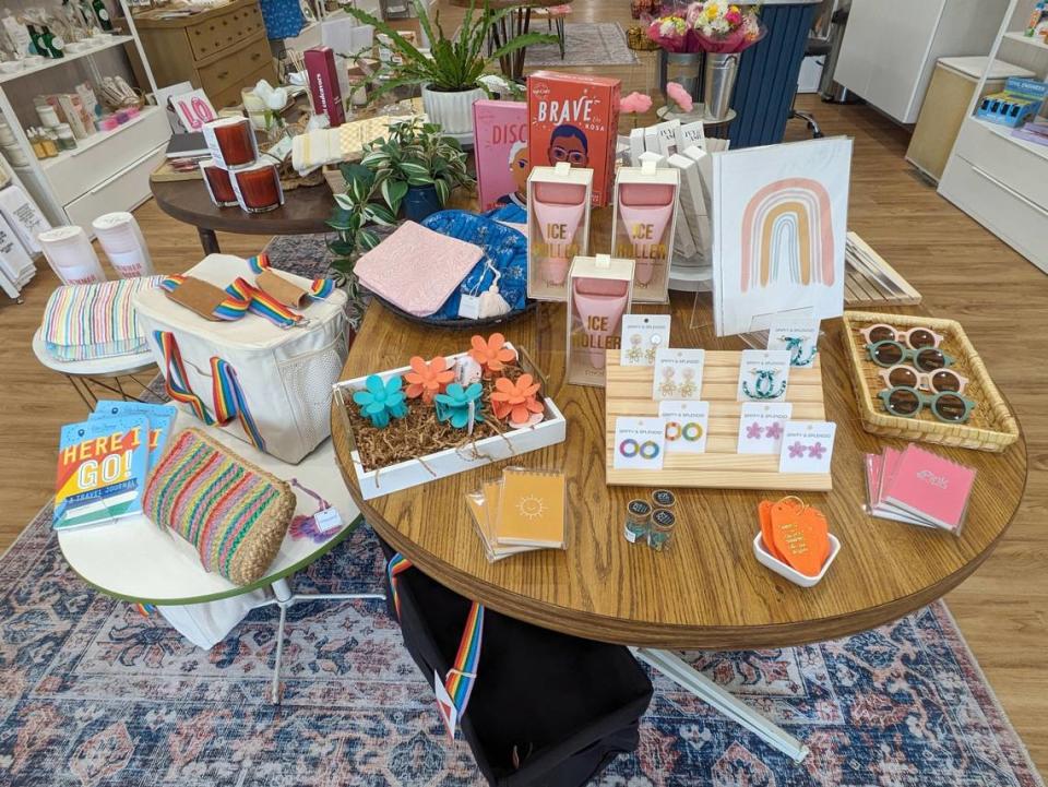 A retail display at Jim’s Suits & Tuxedos