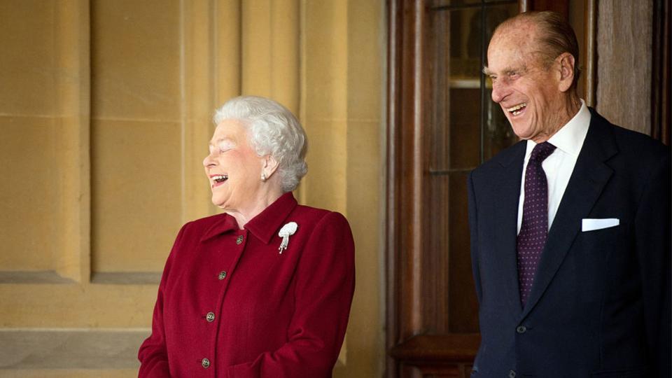 Sharing a joke with his wife