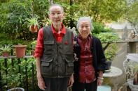 Yu Jihua (L) met his wife Dai Fanli (R) during the war and for decades they have been involved in efforts to preserve memories of the sacrifices of veterans