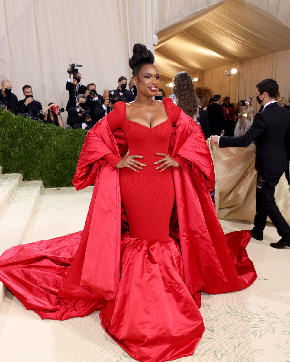 Jennifer Hudson attends The 2021 Met Gala Celebrating In America: A Lexicon Of Fashion at Metropolitan Museum of Art on September 13, 2021 in New York City. (Getty Images)