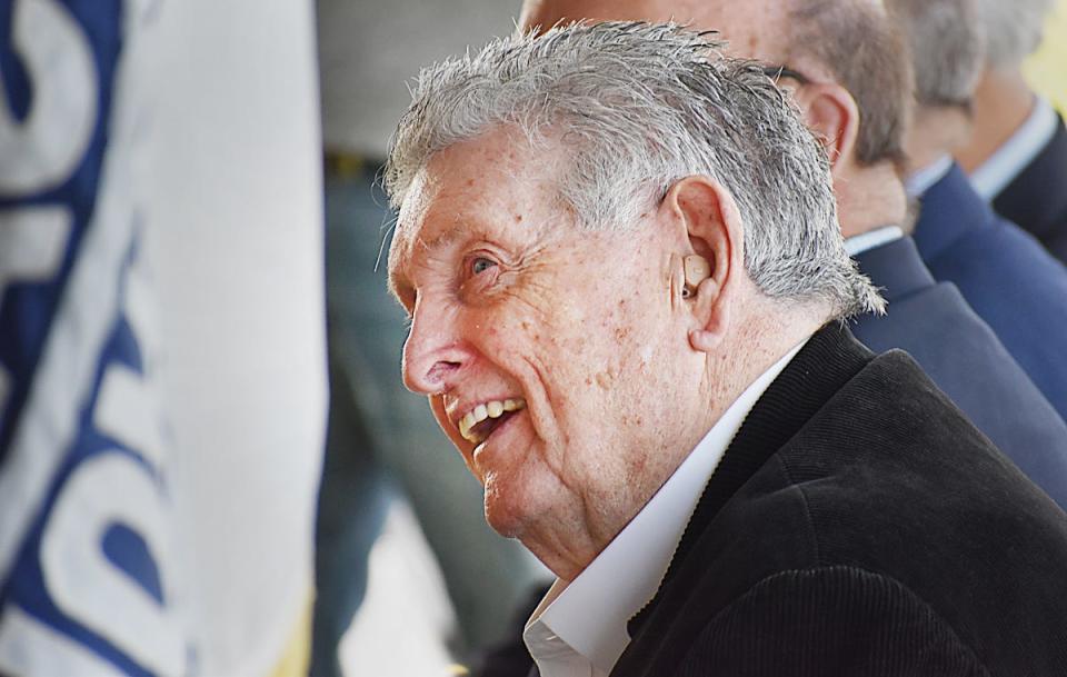 Former state Sen. Thomas Norton listens during the dedication of the City Pier in his honor on Saturday, Nov. 5, 2022.