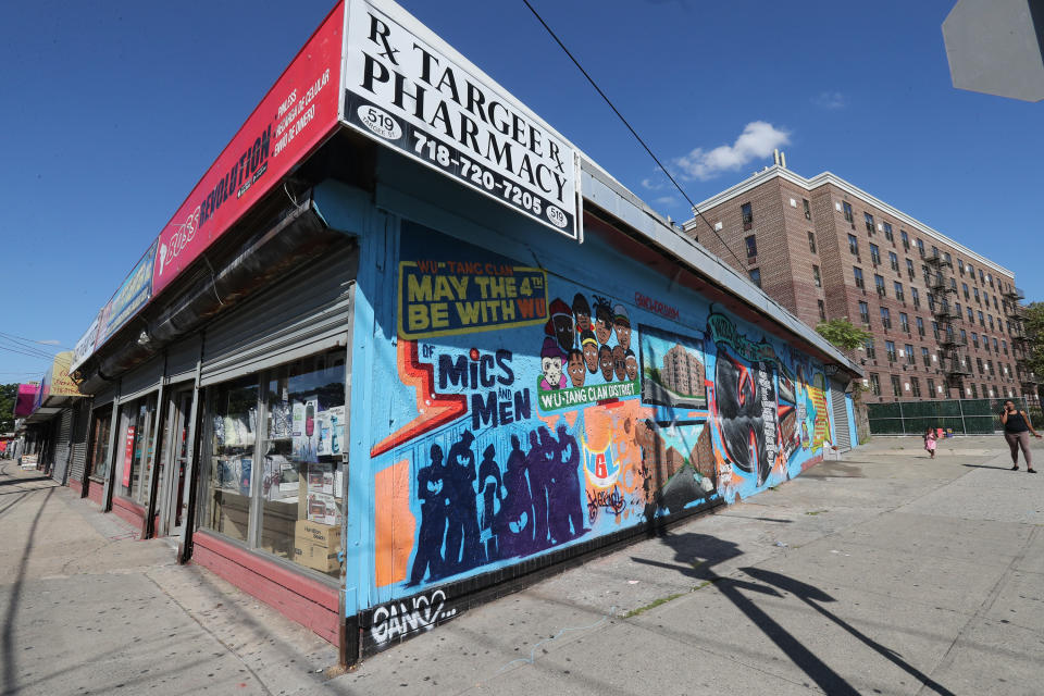 Wu-Tang Clan murals on the corner of Targee Street and Sobel Court in Staten Island. (Photo by Al Pereira/Getty Images).