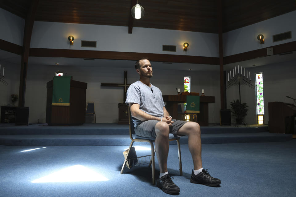 Logan Brown, a self-proclaimed abortion abolitionist and member of Grace Covenant Reformed Church, in Clovis, N.M., talks on June 26, 2023, about efforts across the state to pass local ordinances to prohibit abortion. As more states pass abortion bans, providers and patients have flocked to New Mexico, a sanctuary for abortion rights. The anti-abortion movement has followed. (Cassidey Kavathas/News21 via AP)