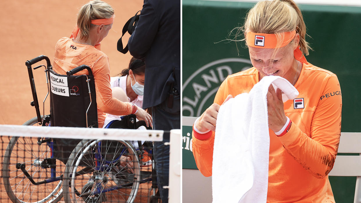 Kiki Bertens, pictured here after her win over Sara Errani at the French Open.