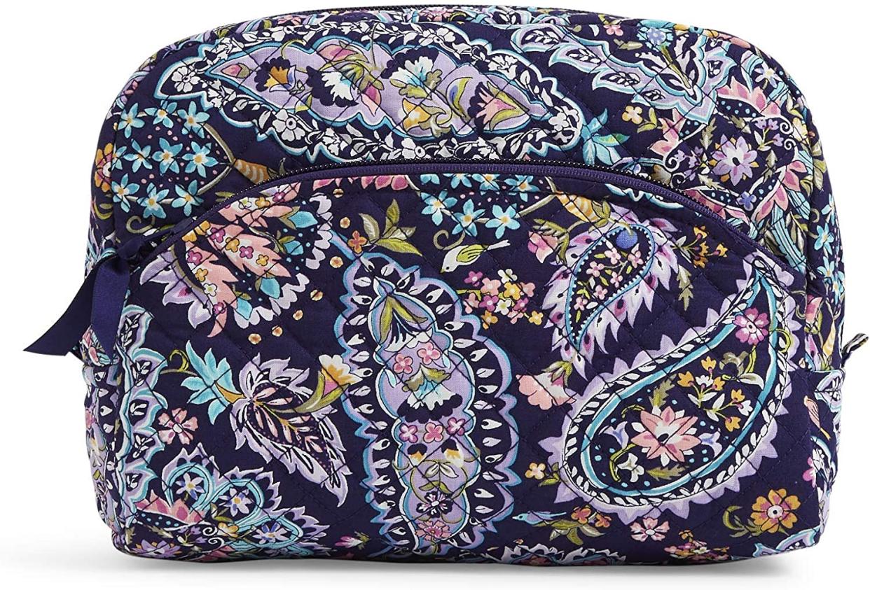 Vera Bradley Women's Signature Cotton Large Cosmetic Makeup Organizer Bag