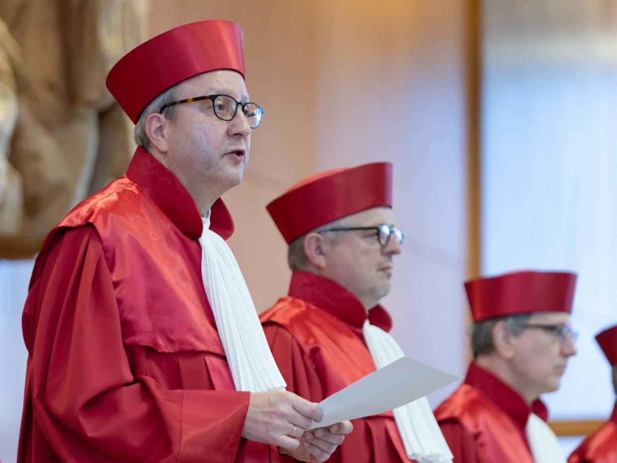 Andreas Vosskuhle, presiding judge of the German Federal Constitutional Court, at a ruling on assisted suicide: EPA