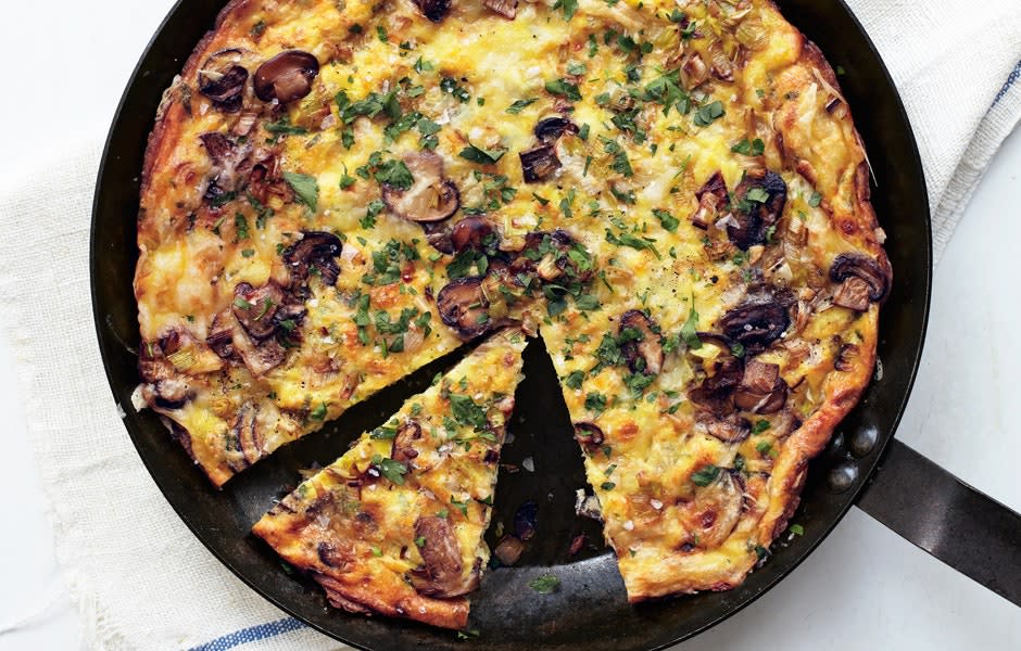 Mushroom, Leek, and Fontina Frittata