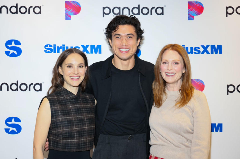 Natalie Portman, Charles Melton, and Julianne Moore