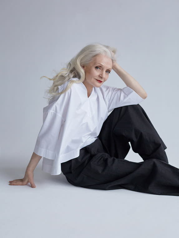 <i>62-year-old Valentina was reluctant about becoming a model at first [Photo: Oldushka]</i>