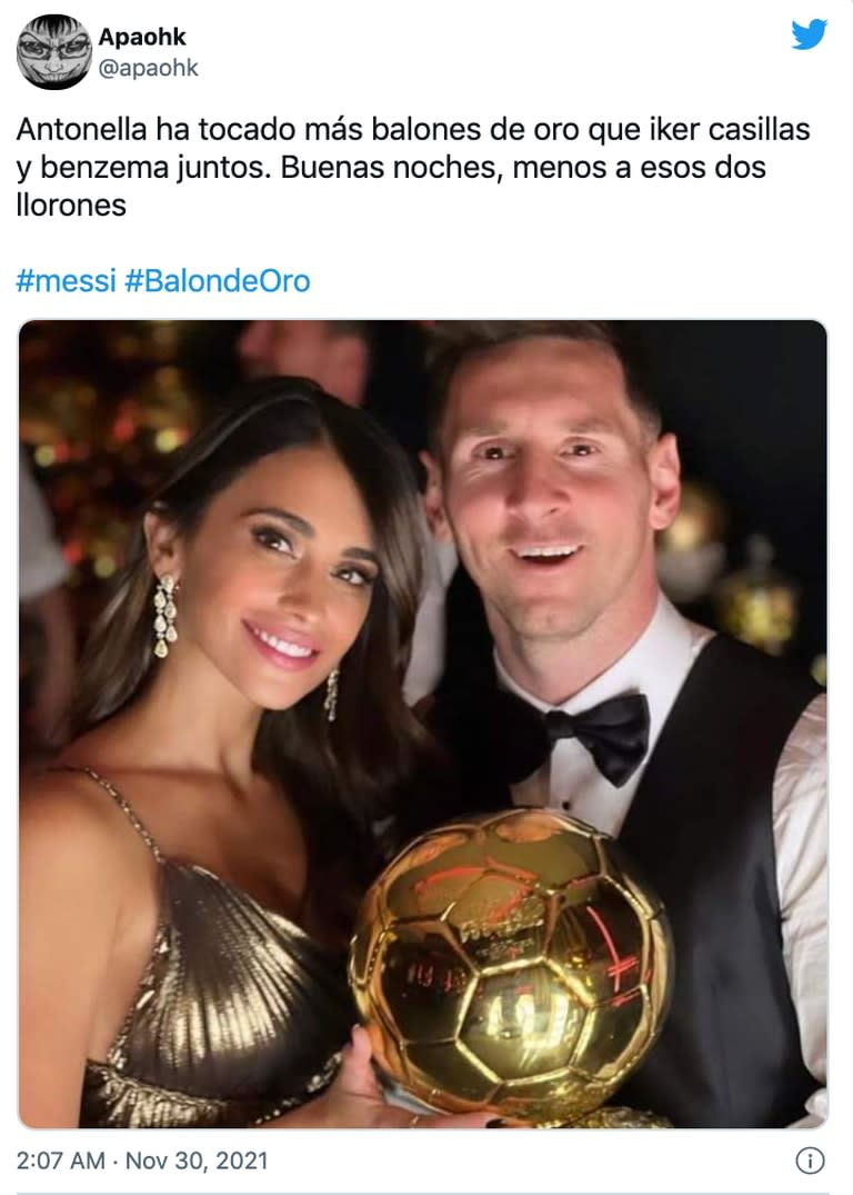 Los mejores memes que dejó la ceremonia de premiación del Balón de Oro