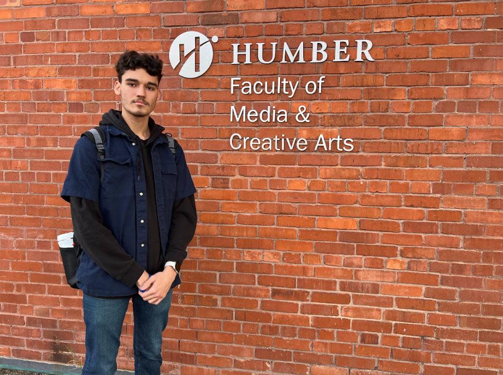 Fernando Bossoes, a 19-year-old international student from Brazil who came to Canada to study journalism, said he expected a small cohort in his undergraduate program at Humber College because 'journalism is not an industry that people are really interested in right now.' (Nazima Walji/CBC - image credit)