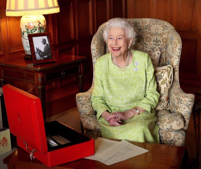 La reina celebrando 70 años en la corona.  (Chris Jackson) (Getty Images/)