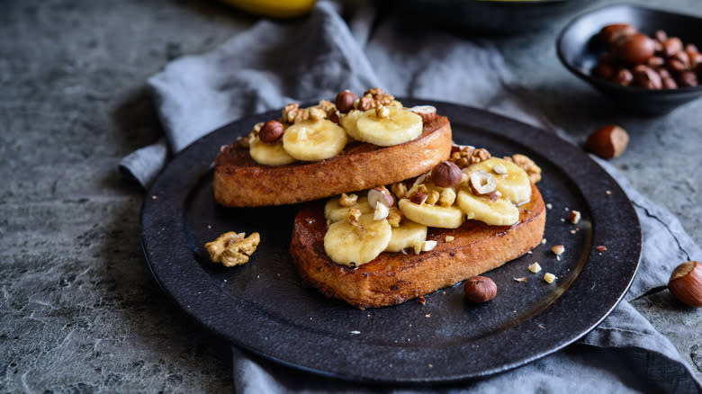 French toast with banana