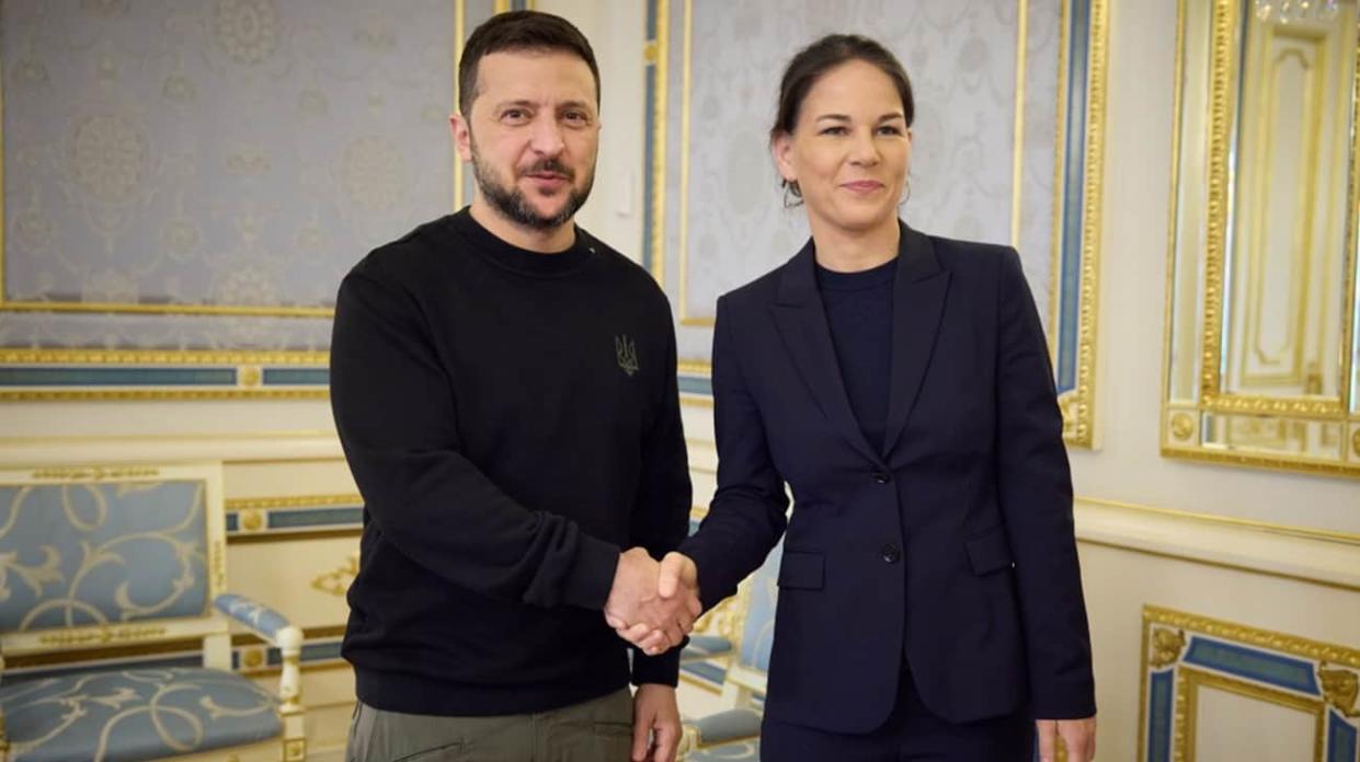 Annalena Baerbock and Volodymyr Zelenskyy. Photo: Office of the President of Ukraine