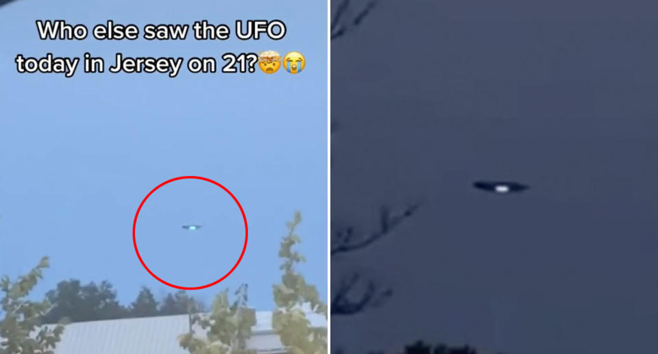 People on social media shared footage of a 'UFO' seen here.