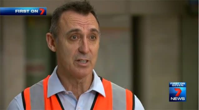 Greg Fill says customers can be seriously injured in train station falls. Photo: 7 News