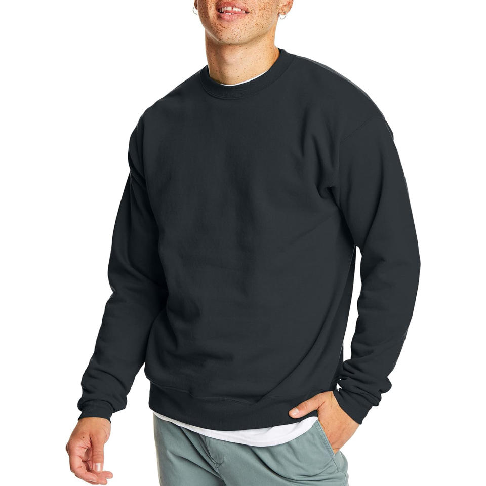 A man wearing a black sweatshirt