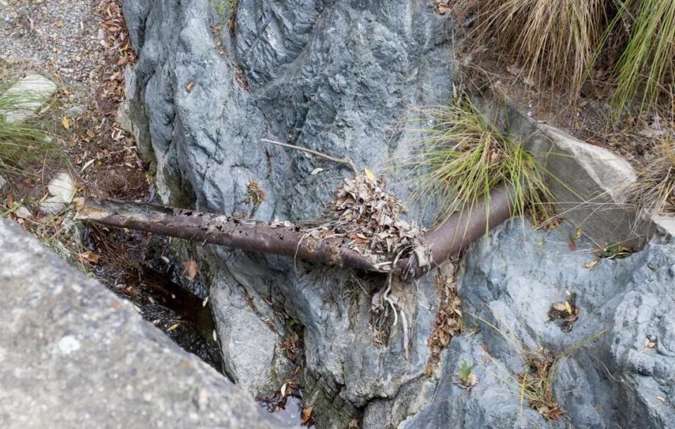 Rusting pipe and concrete, parts of San Luis Obispo’s former drinking water system, can still be seen on the Reservoir Canyon Natural Reserve Trail off Highway 101 north of town.