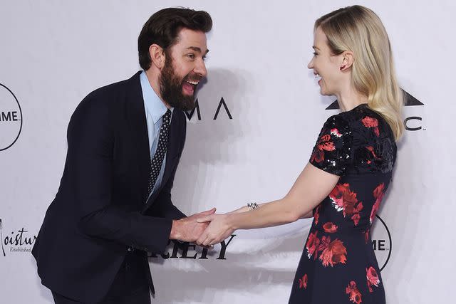 <p>Jamie McCarthy/Getty</p> John Krasinski and Emily Blunt