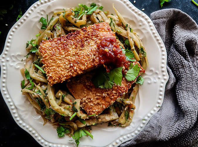 Sesame Tofu with Eggplant