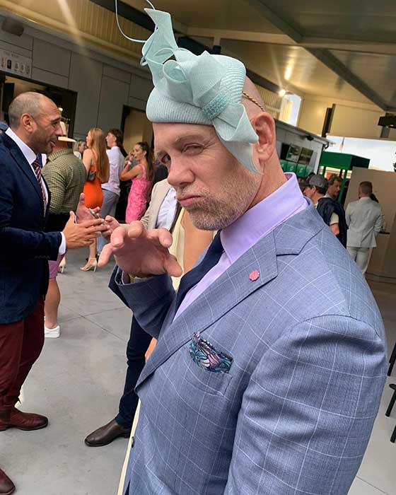 Mike Tindall wearing Zaras fascinator