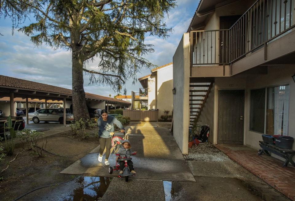 The apartment complex where Lisa Gondek, 21, was killed