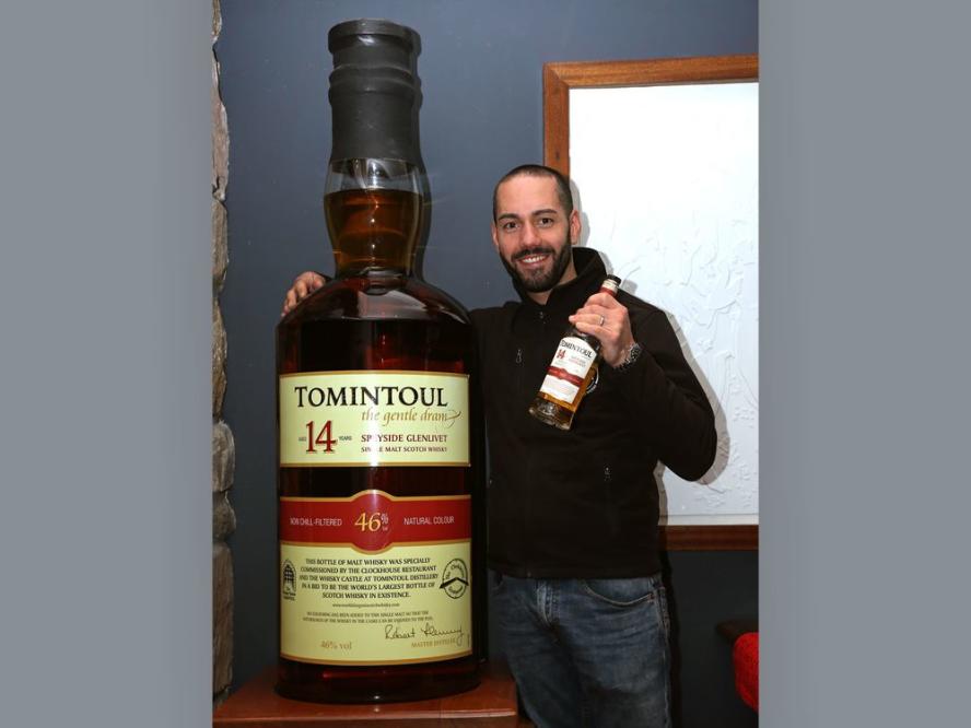 Tomintoul 14 Years Old **Worlds Largest Bottle Of Single Malt Whisky**  (105.3 Litres) - Just Whisky Auctions