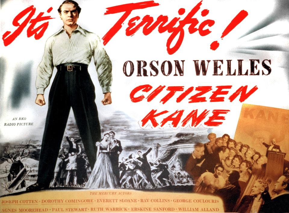 Citizen Kane, poster, Orson Welles, 1941. (Photo by LMPC via Getty Images)